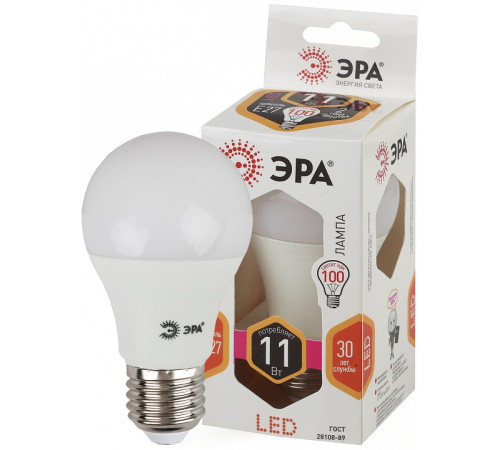 Лампа светодиодная Эра Стандарт LED A60-11W-827-E27