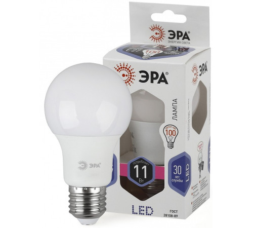 Лампа светодиодная Эра Стандарт LED A60-11W-860-E27