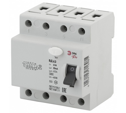 Устройство защитного отключения 4P Эра ВД-63 NO-902-135