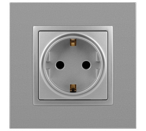 Розетка с заземлением и со шторкой, без рамки Эра Эра Elegance 14-2102-03