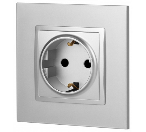 Розетка с заземлением и со шторкой, без рамки Эра Эра Elegance 14-2102-03