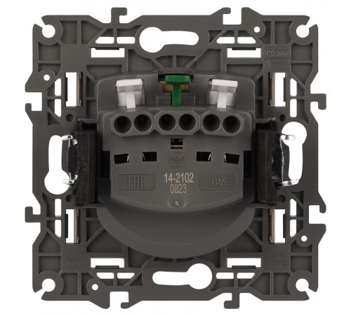 Розетка с заземлением и со шторкой, без рамки Эра Эра Elegance 14-2102-04