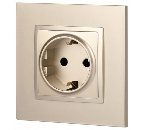 Розетка с заземлением и со шторкой, без рамки Эра Эра Elegance 14-2102-04