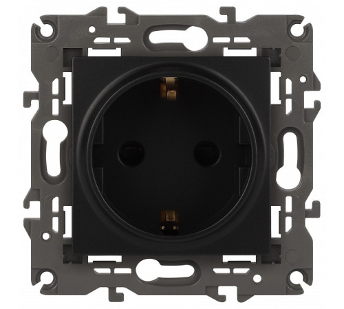 Розетка с заземлением и со шторкой, без рамки Эра Эра Elegance 14-2102-05