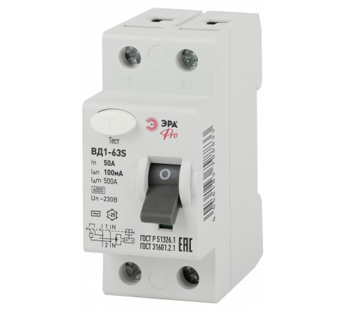 Устройство защитного отключения 2P Эра ВД1-63S NO-902-151