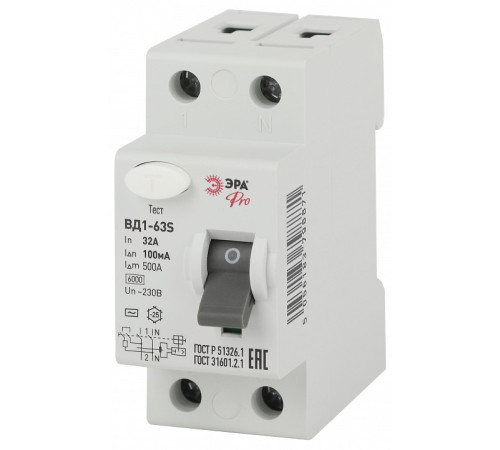 Устройство защитного отключения 2P Эра ВД1-63S NO-902-153