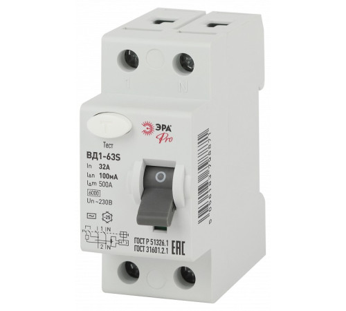 Устройство защитного отключения 2P Эра ВД1-63S NO-902-153