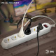 Удлинитель с выключателем Эра USF-6es-1,5m-W-BOX