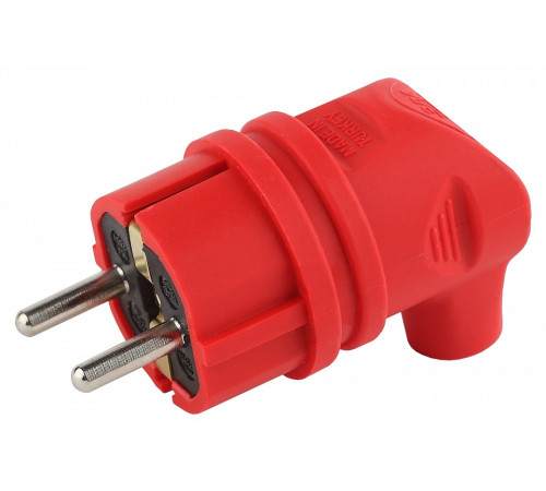 Вилка угловая с заземлением Эра V9-RED-IP44