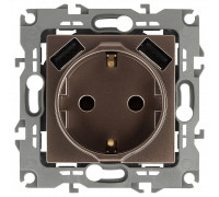 Розетка с заземлением и со шторкой и 2хUSB, без рамки Эра Эра 12 12-4109-13