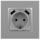 Розетка с заземлением и со шторкой и 2хUSB, без рамки Эра Эра Elegance 14-4109-03