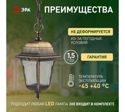 Подвесной светильник Эра НСУ 04-60-001 бронза