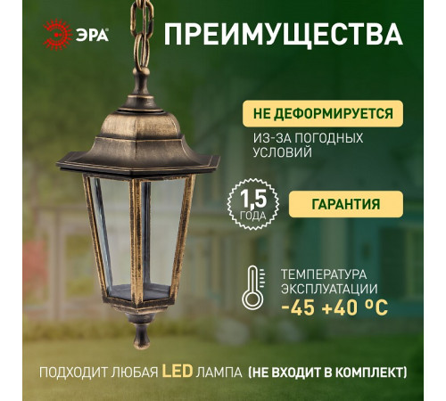 Подвесной светильник Эра НСУ 06-60-001 бронза