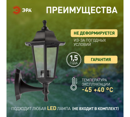 Светильник на штанге Эра НБУ 06-60-001 черный