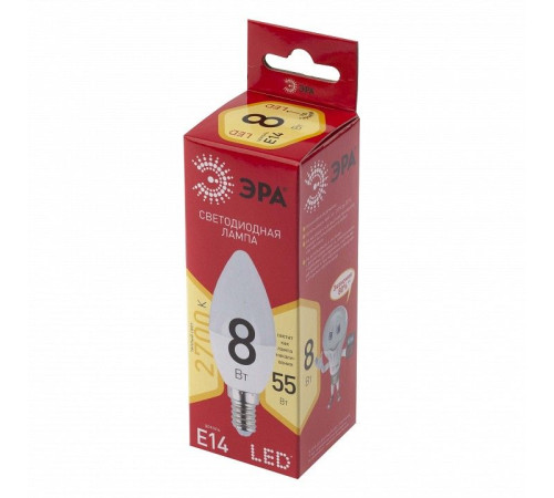 Лампа светодиодная Эра LED B35-8W-827-E14 R