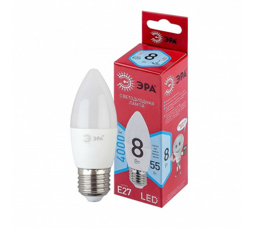 Лампа светодиодная Эра LED B35-8W-840-E27 R