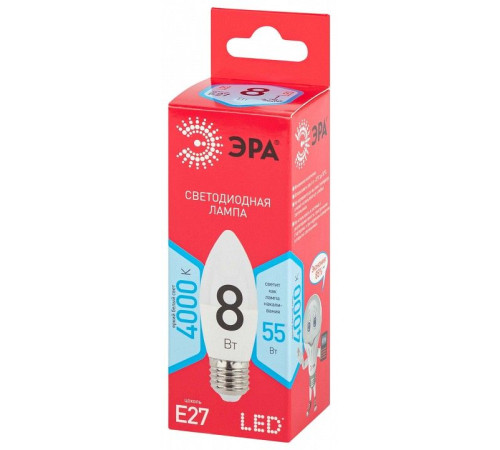 Лампа светодиодная Эра LED B35-8W-840-E27 R