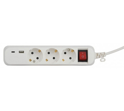 Удлинитель с выключателем Эра UB-3es-1,5m-USB