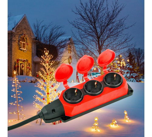 Удлинитель ЭРА UK-3e-3x1,5-5m-IP44(KG) 3 розетки 5 м IP44 UK-3e-3x1,5-5m-IP44(KG)