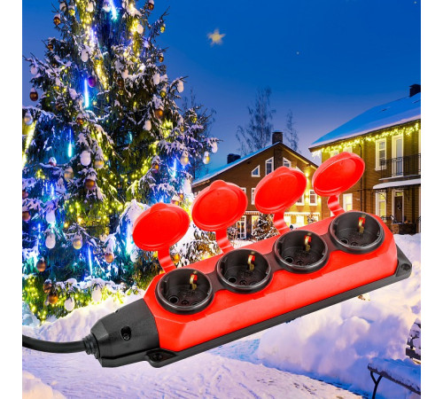 Удлинитель Эра UK-4e-3x1,5-10m-IP44(KG)