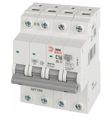Дифференциальный автоматический выключатель электронный 3P+N Эра АД-12 D12E4C16AC30