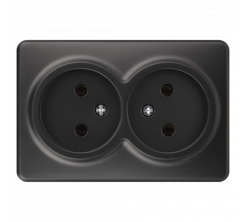 Розетка двойная без заземления Эра Эра Эксперт 11-2202-05