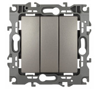 Выключатель трехклавишный без рамки Эра Эра 12 12-1107-16