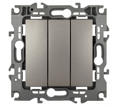 Выключатель трехклавишный без рамки Эра Эра 12 12-1107-16