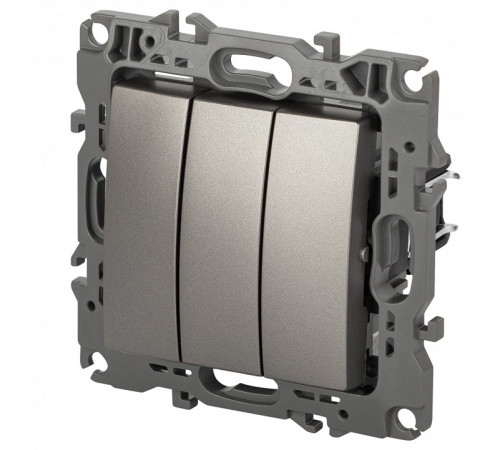 Выключатель трехклавишный без рамки Эра Эра 12 12-1107-16