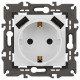 Розетка с заземлением и со шторкой и 2хUSB, без рамки Эра Эра Elegance 14-4109-01М