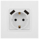 Розетка с заземлением и со шторкой и 2хUSB, без рамки Эра Эра Elegance 14-4109-01М