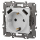 Розетка с заземлением и со шторкой и 2хUSB, без рамки Эра Эра Elegance 14-4109-01М