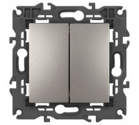 Переключатель двухклавишный без рамки Эра Эра Elegance 14-1106-16