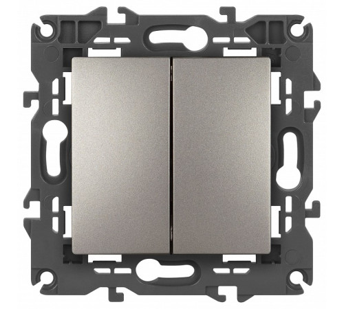 Переключатель двухклавишный без рамки Эра Эра Elegance 14-1106-16