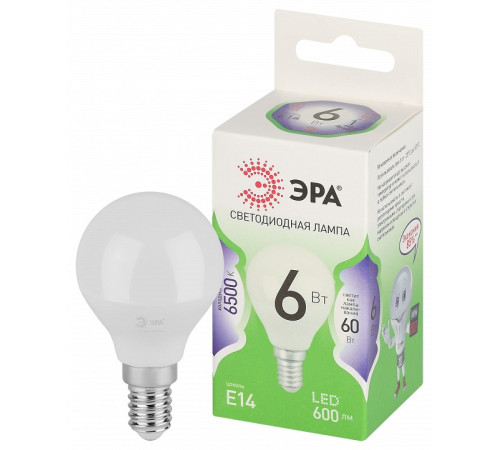 Лампа светодиодная Эра Green Line LED P45-6W-865-E14 GL