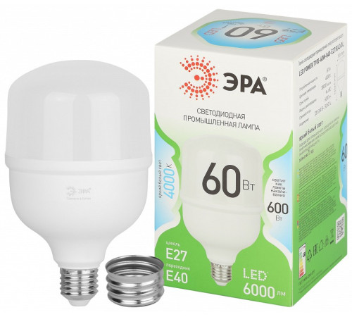 Лампа светодиодная Эра Green Line LED POWER T100-60W-840-E27/E40 GL