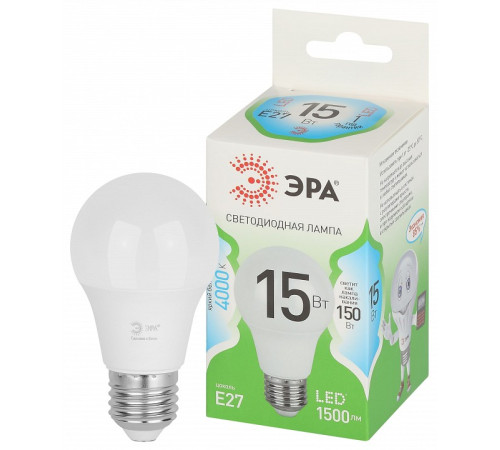 Лампа светодиодная Эра Green Line LED A60-15W-840-E27 GL