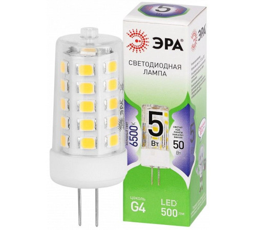 Лампа светодиодная Эра Green Line LED G4-JC-5W-865-12V GL