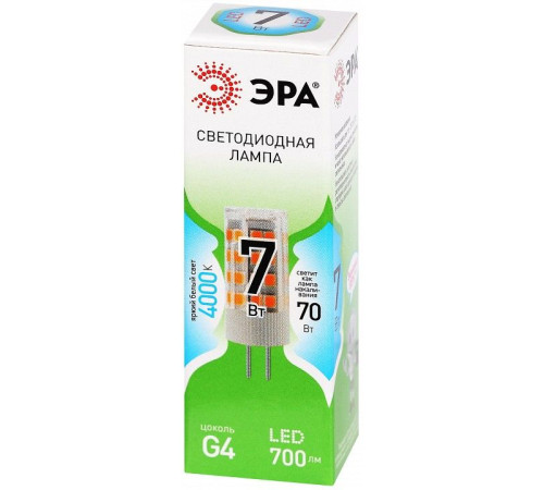 Лампа светодиодная Эра Green Line LED G4-JC-7W-840-12V GL