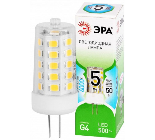 Лампа светодиодная Эра Green Line LED G4-JC-5W-840-12V GL