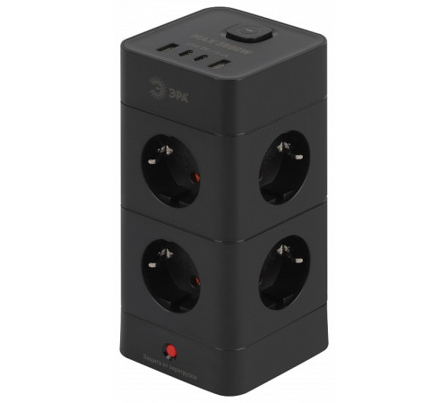 Сетевой фильтр Эра TWR-8es-1,5m-4USB-B