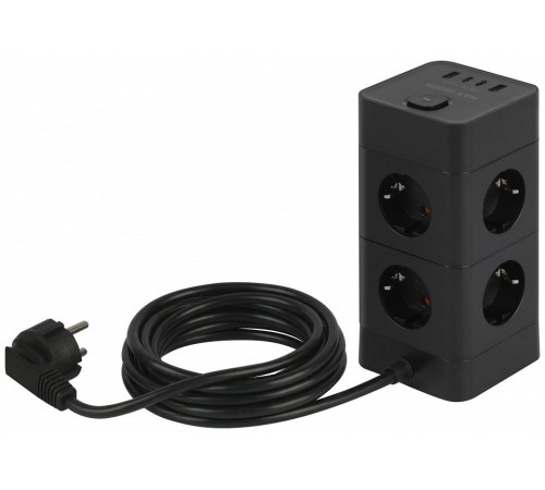 Сетевой фильтр Эра TWR-8es-1,5m-4USB-B