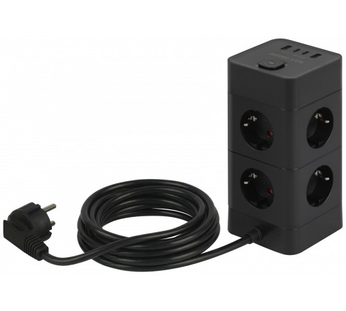 Сетевой фильтр Эра TWR-8es-1,5m-4USB-B