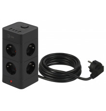 Сетевой фильтр Эра  TWR-8es-1,5m-4USB-B