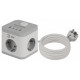 Удлинитель с выключателем Эра CUBE-3es-1,5m-4USB-W