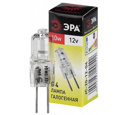 Лампа галогеновая Эра G4-JC-10W-12V