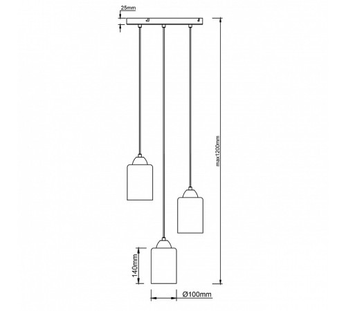Подвесной светильник Escada Storm 10179/3S