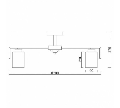 Люстра на штанге Escada Style 1142/7P Gold