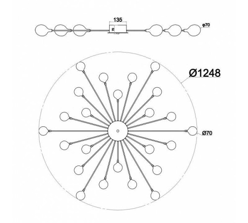 Потолочная люстра Escada Starfall 2109/16 Chrome