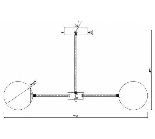 Люстра на штанге Escada ETHEREAL 2110/6P Nickel